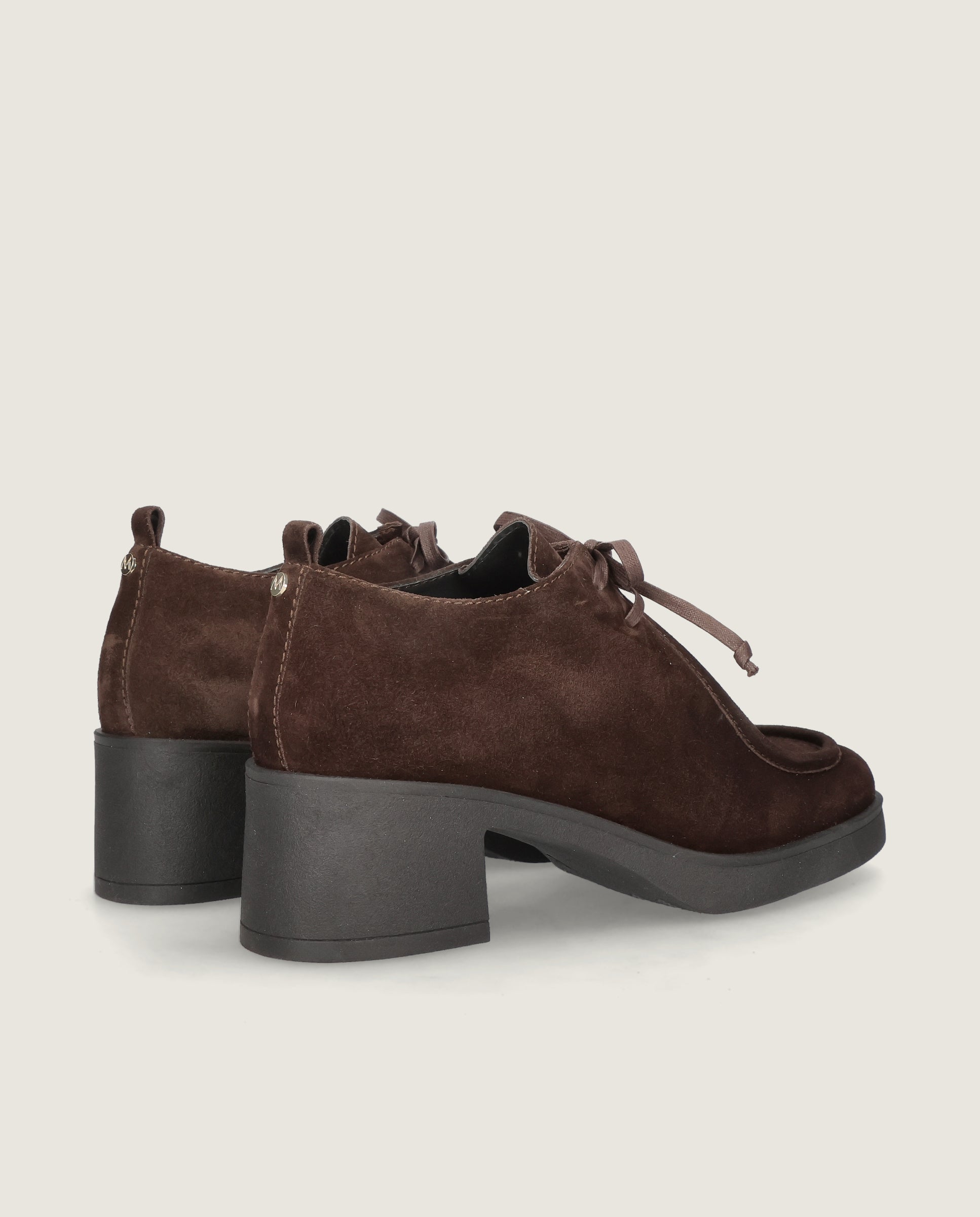 Zapatos Acordonados Lilou Marrones Ante