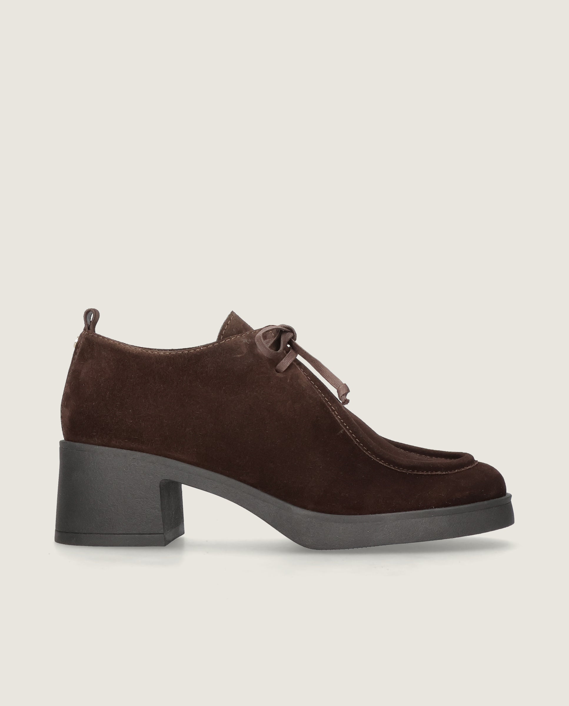 Zapatos Acordonados Lilou Marrones Ante