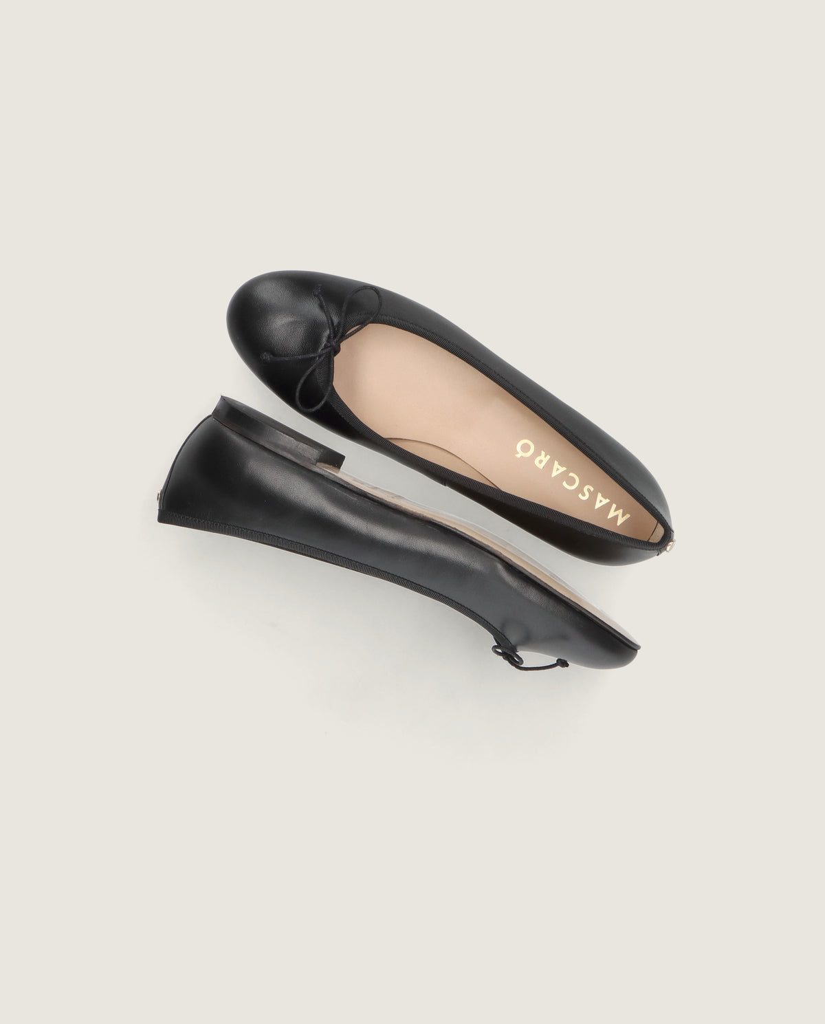 Audrey ballerina in black leather