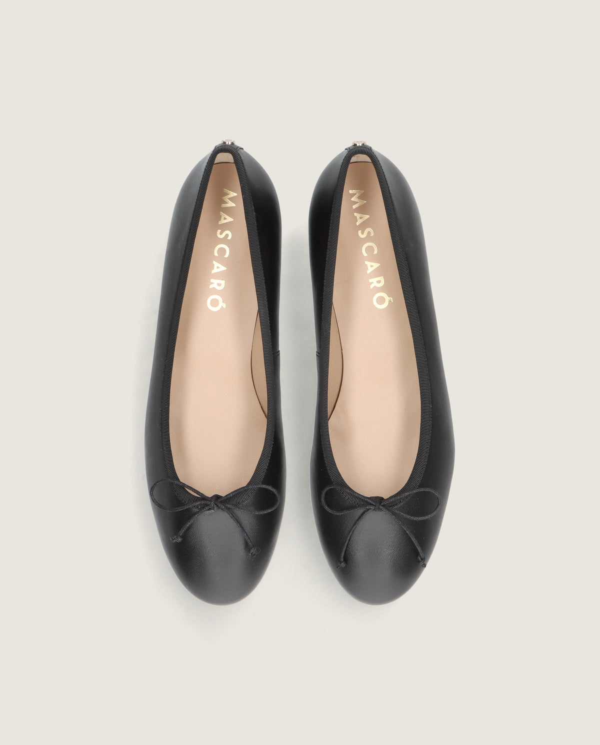 Audrey ballerina in black leather
