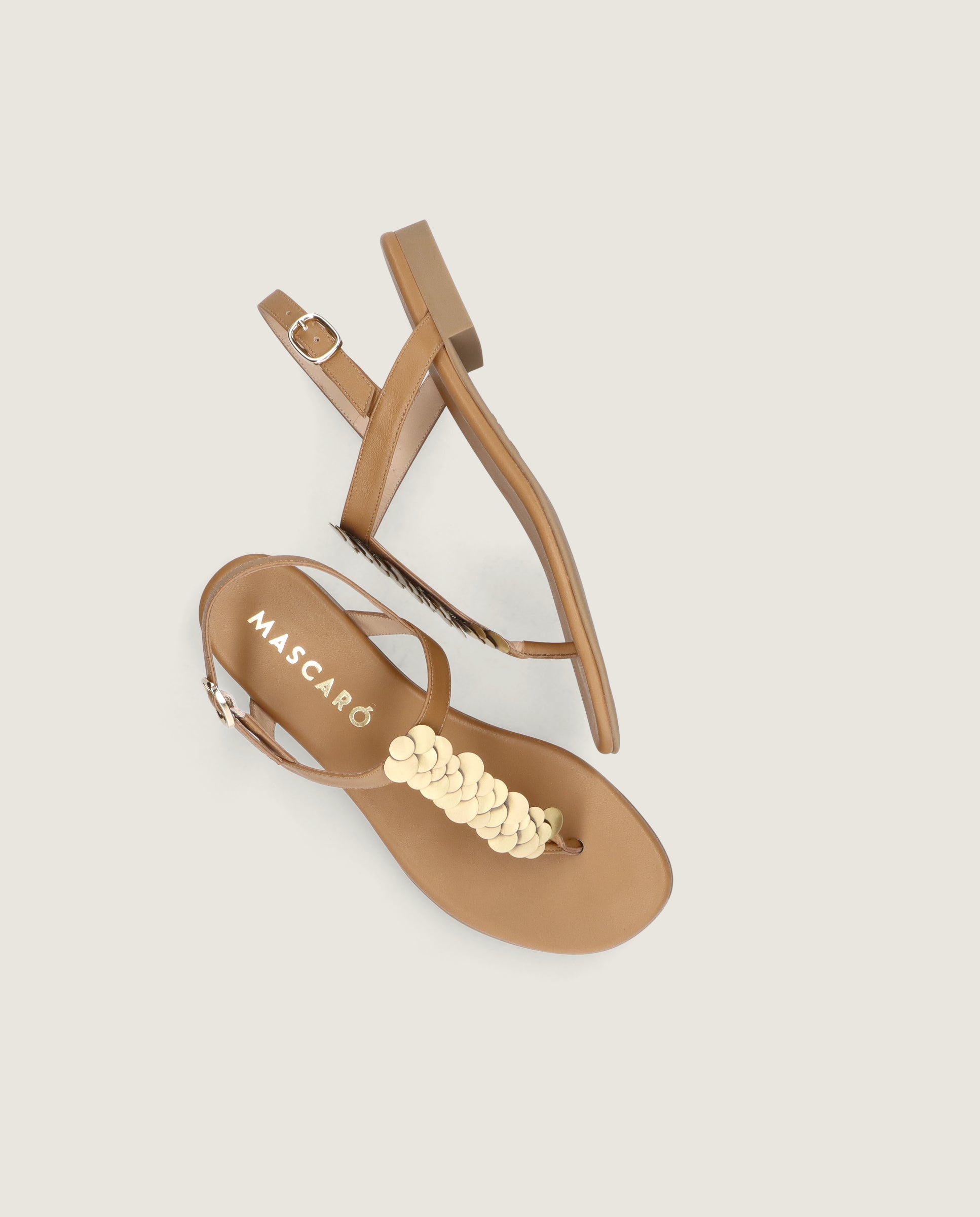 Sandalias Lygia Marrones Piel