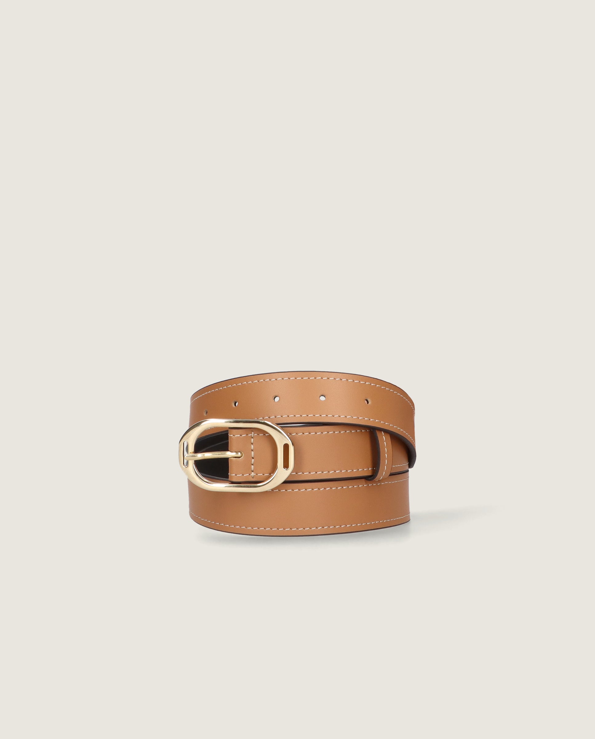 Vista alternativa de Cinturones Belt Marrones Piel por Mascaro