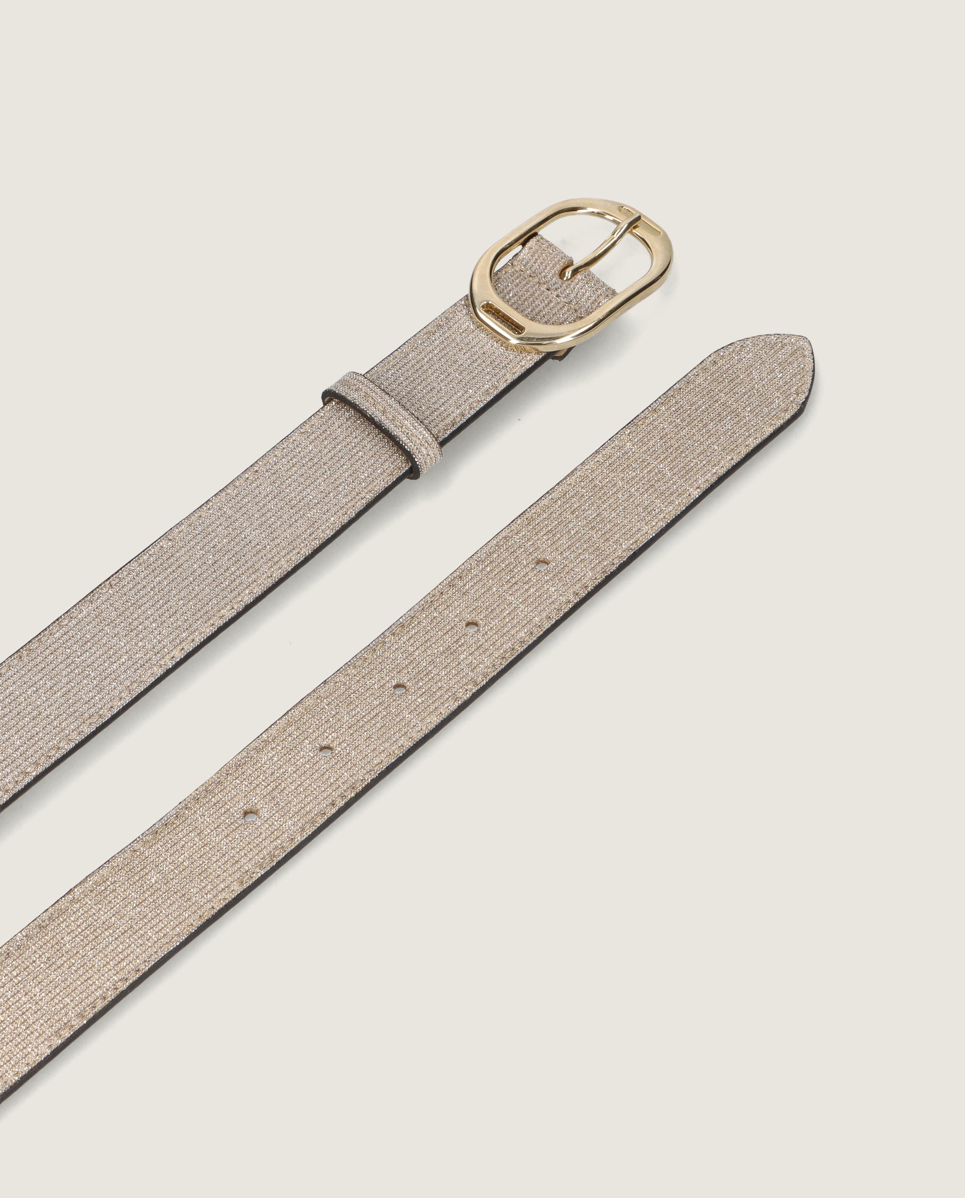 Cinturones Belt Plateados Tejidos metalizados