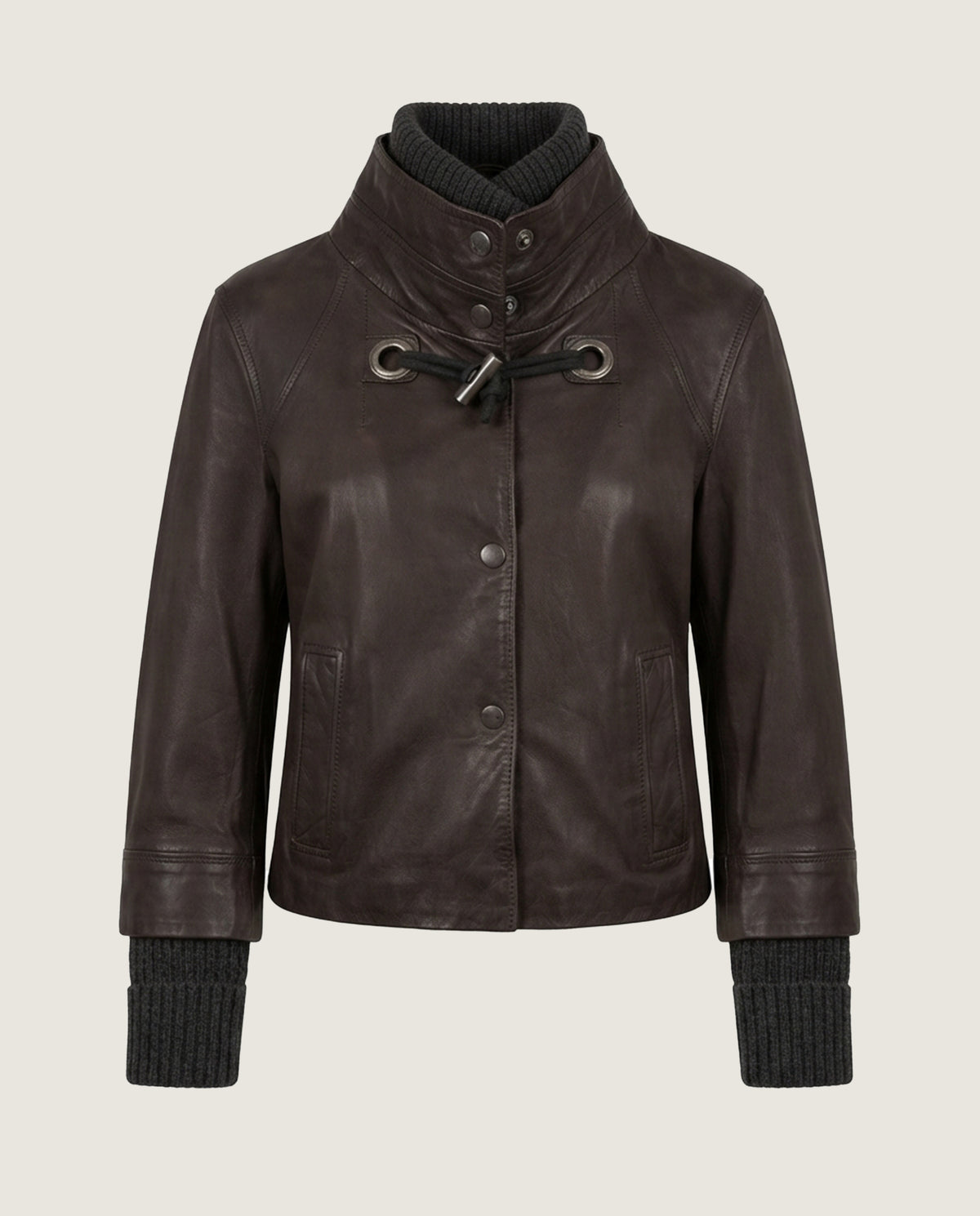 Imagen de Chaqueta piel marrón por Mascaro