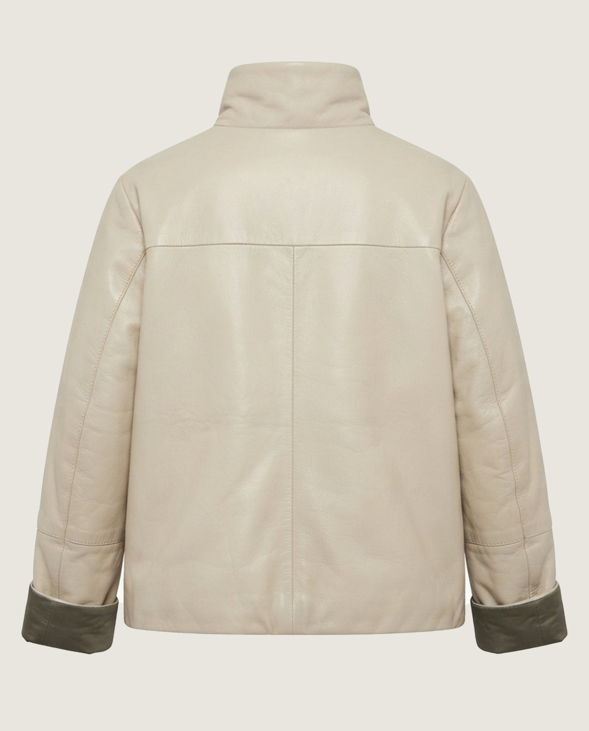 Vista alternativa de Chaqueta reversible piel beige por Mascaro