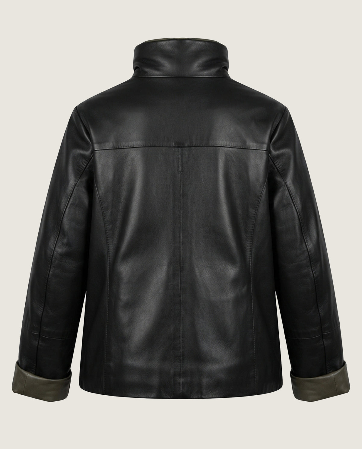 Vista alternativa de Chaqueta reversible piel negra por Mascaro