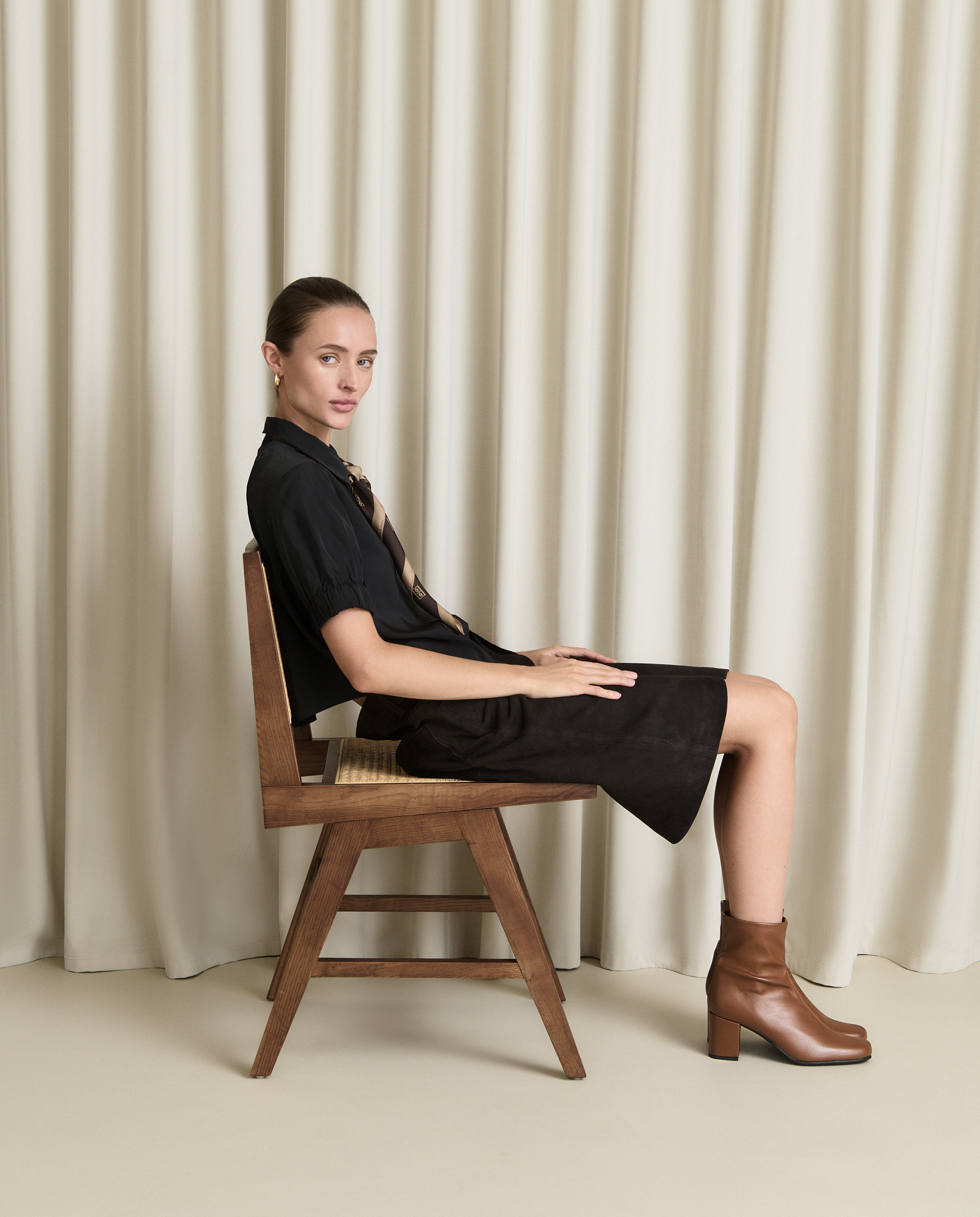 Botines Bologna Marrones Tejidos