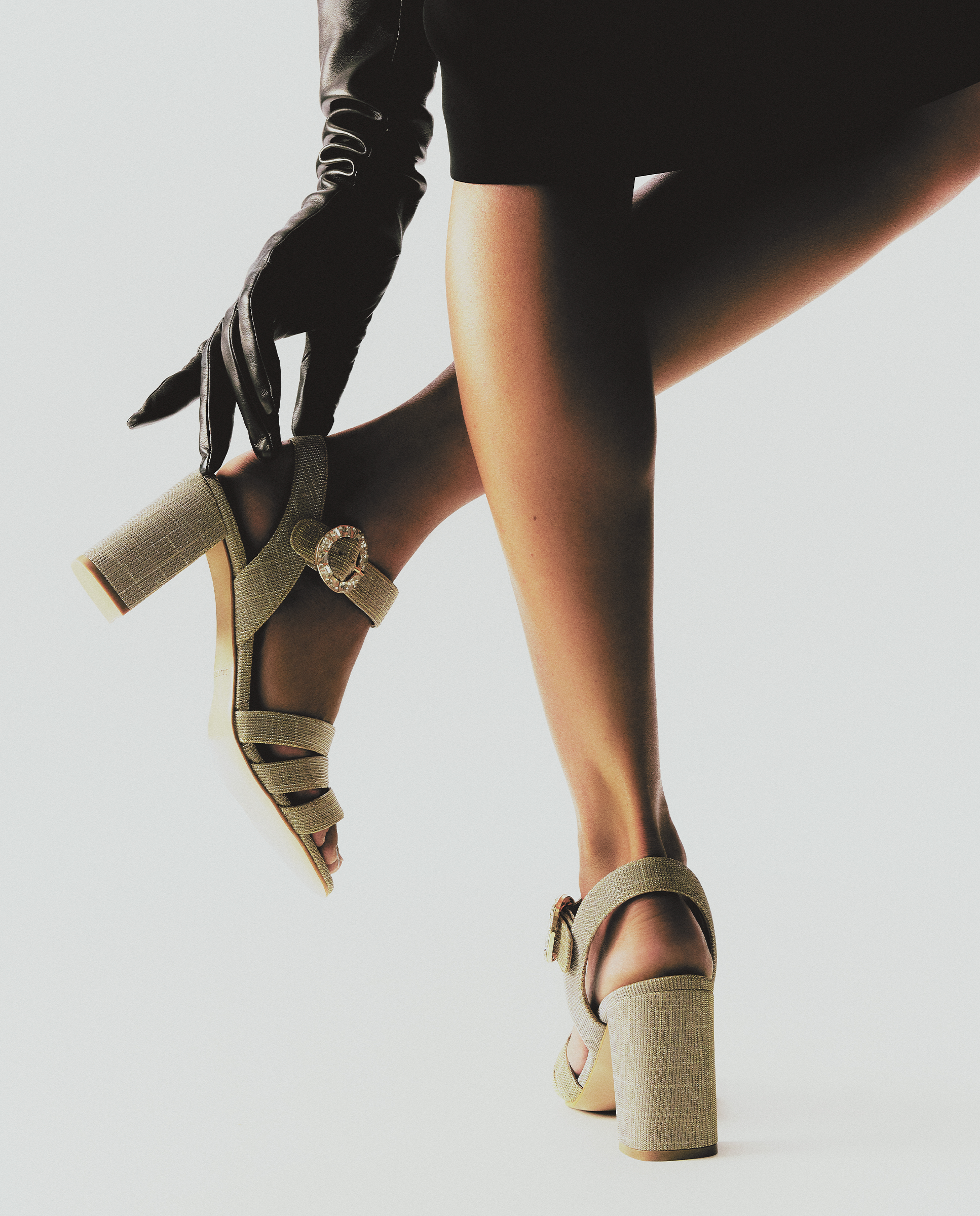 Sandalias Ruth Plateados Tejidos Metalizados